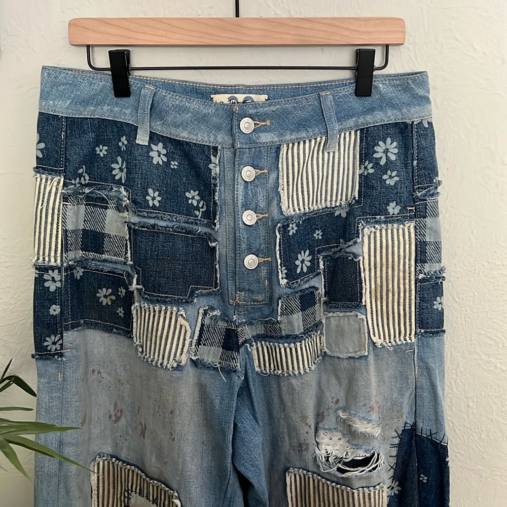 FREE PEOPLE Patchwork Jeans